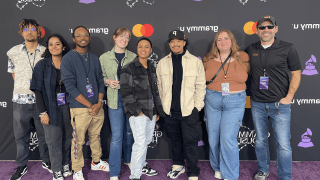 University of the Pacific's music industry studies senior at the Grammy House in Los Angeles